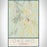 Okemo Vermont Map Print Portrait Orientation in Woodblock Style With Shaded Background
