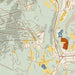 Okemo Vermont Map Print in Woodblock Style Zoomed In Close Up Showing Details
