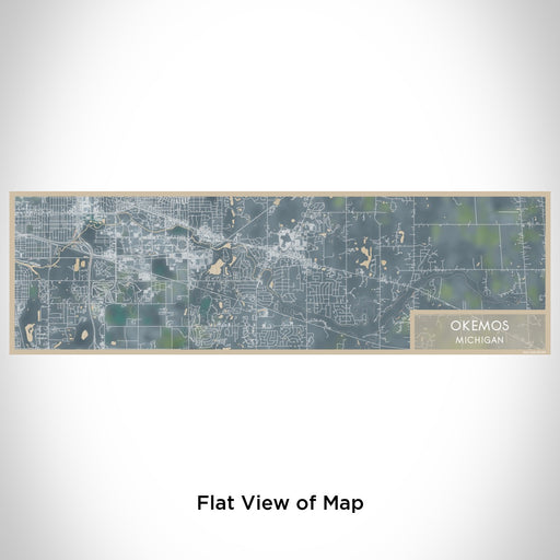 Flat View of Map Custom Okemos Michigan Map Enamel Mug in Afternoon