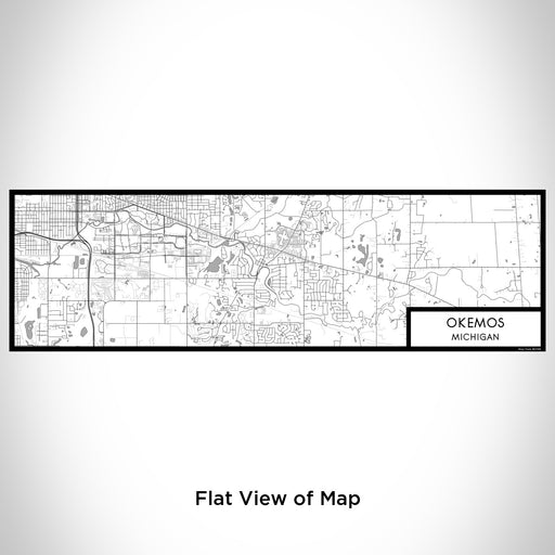 Flat View of Map Custom Okemos Michigan Map Enamel Mug in Classic