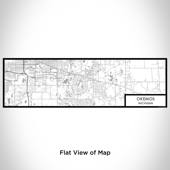 Flat View of Map Custom Okemos Michigan Map Enamel Mug in Classic