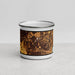 Front View Custom Okemos Michigan Map Enamel Mug in Ember