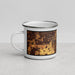 Left View Custom Okemos Michigan Map Enamel Mug in Ember