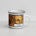 Right View Custom Okemos Michigan Map Enamel Mug in Ember