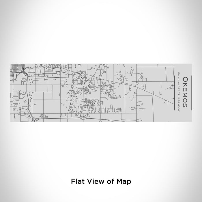 Rendered View of Okemos Michigan Map Engraving on 10oz Stainless Steel Insulated Cup with Sipping Lid