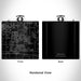 Rendered View of Okemos Michigan Map Engraving on 6oz Stainless Steel Flask in Black