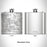 Rendered View of Okemos Michigan Map Engraving on 6oz Stainless Steel Flask