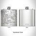 Rendered View of Okemos Michigan Map Engraving on 6oz Stainless Steel Flask