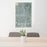 24x36 Oklahoma City Oklahoma Map Print Portrait Orientation in Afternoon Style Behind 2 Chairs Table and Potted Plant