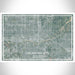 Oklahoma City Oklahoma Map Print Landscape Orientation in Afternoon Style With Shaded Background