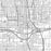 Oklahoma City Oklahoma Map Print in Classic Style Zoomed In Close Up Showing Details