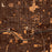 Oklahoma City Oklahoma Map Print in Ember Style Zoomed In Close Up Showing Details