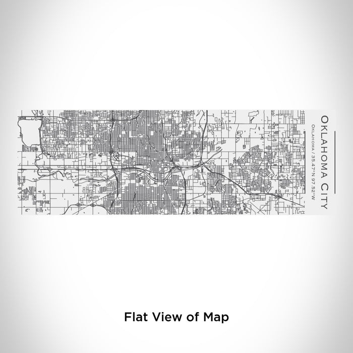 Rendered View of Oklahoma City Oklahoma Map Engraving on 10oz Stainless Steel Insulated Cup with Sliding Lid in White