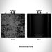 Rendered View of Oklahoma City Oklahoma Map Engraving on 6oz Stainless Steel Flask in Black
