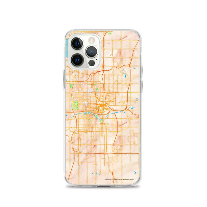 Custom Oklahoma City Oklahoma Map iPhone 12 Pro Phone Case in Watercolor