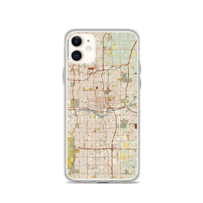 Custom Oklahoma City Oklahoma Map Phone Case in Woodblock