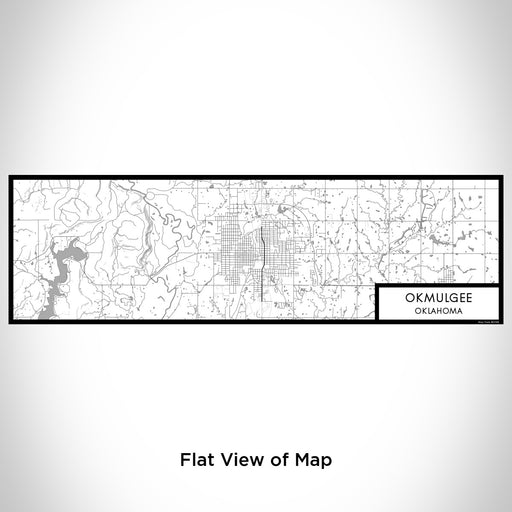 Flat View of Map Custom Okmulgee Oklahoma Map Enamel Mug in Classic