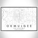 Okmulgee Oklahoma Map Print Landscape Orientation in Classic Style With Shaded Background