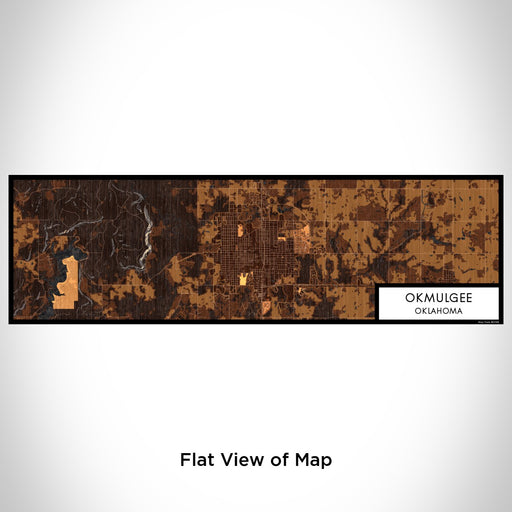 Flat View of Map Custom Okmulgee Oklahoma Map Enamel Mug in Ember