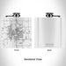 Rendered View of Okmulgee Oklahoma Map Engraving on 6oz Stainless Steel Flask in White