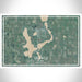 Okoboji Iowa Map Print Landscape Orientation in Afternoon Style With Shaded Background