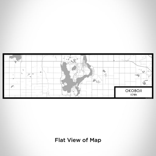 Flat View of Map Custom Okoboji Iowa Map Enamel Mug in Classic
