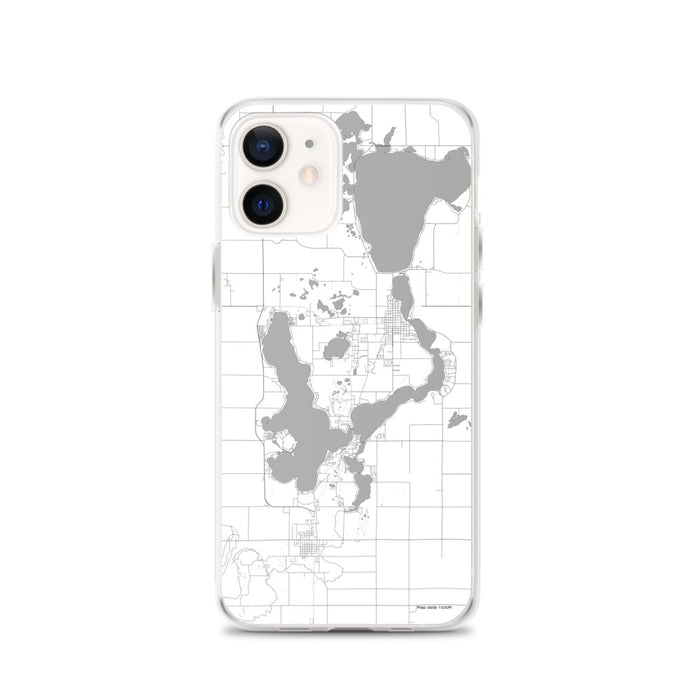 Custom Okoboji Iowa Map Phone Case in Classic