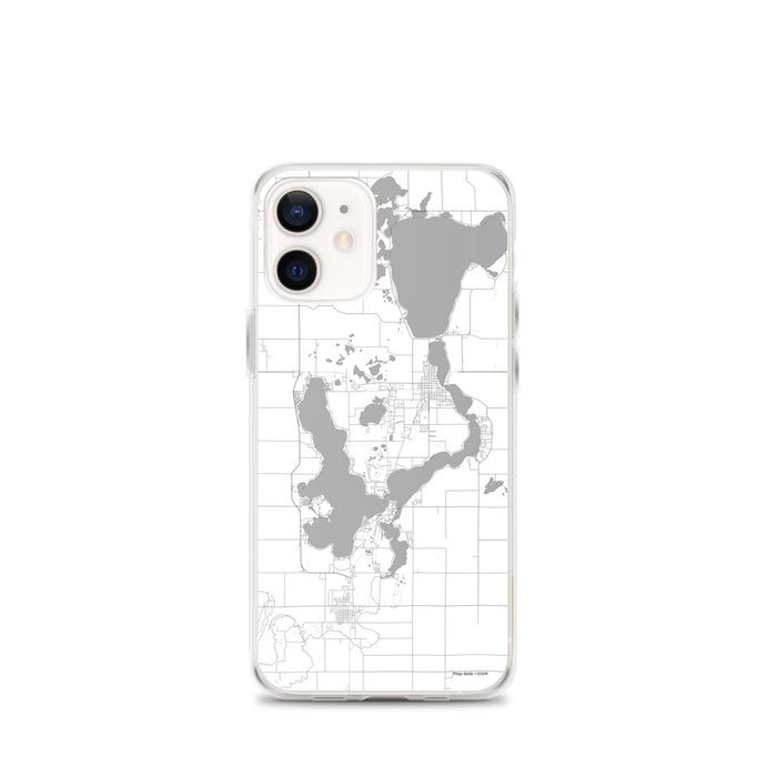 Custom Okoboji Iowa Map Phone Case in Classic