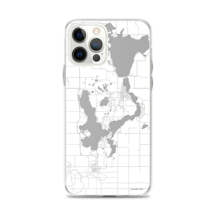 Custom Okoboji Iowa Map Phone Case in Classic