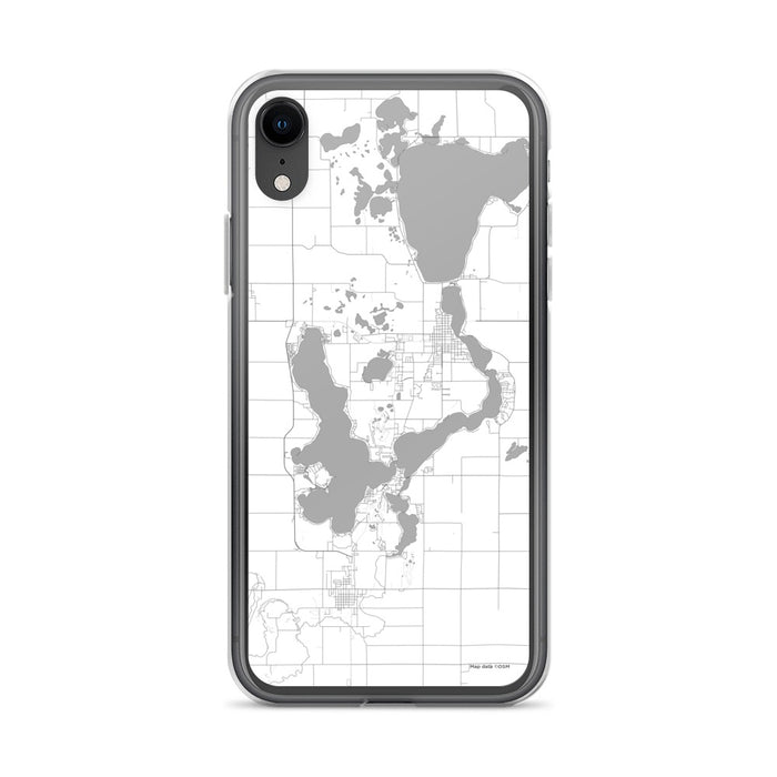 Custom Okoboji Iowa Map Phone Case in Classic