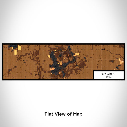 Flat View of Map Custom Okoboji Iowa Map Enamel Mug in Ember