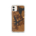 Custom Okoboji Iowa Map Phone Case in Ember