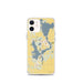Custom Okoboji Iowa Map Phone Case in Woodblock
