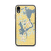 Custom Okoboji Iowa Map Phone Case in Woodblock