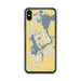 Custom Okoboji Iowa Map Phone Case in Woodblock