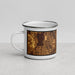 Left View Custom Olathe Kansas Map Enamel Mug in Ember