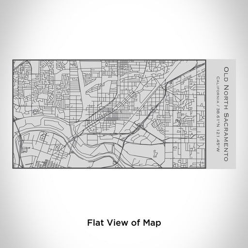 Rendered View of Old North Sacramento California Map Engraving on 17oz Stainless Steel Insulated Cola Bottle