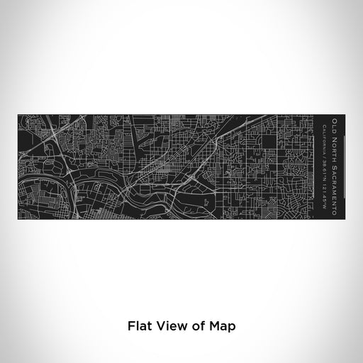 Rendered View of Old North Sacramento California Map Engraving on 10oz Stainless Steel Insulated Cup with Sliding Lid in Black