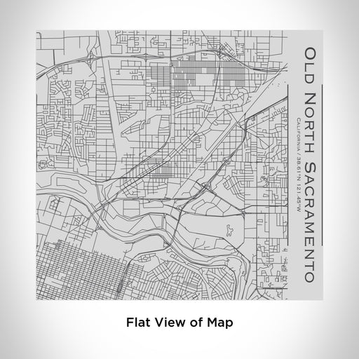 Rendered View of Old North Sacramento California Map Engraving on 17oz Stainless Steel Insulated Tumbler