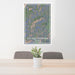 24x36 Old Rag Mountain Virginia Map Print Portrait Orientation in Afternoon Style Behind 2 Chairs Table and Potted Plant