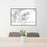 24x36 Old Rag Mountain Virginia Map Print Lanscape Orientation in Classic Style Behind 2 Chairs Table and Potted Plant