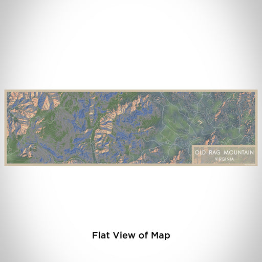 Flat View of Map Custom Old Rag Mountain Virginia Map Enamel Mug in Afternoon