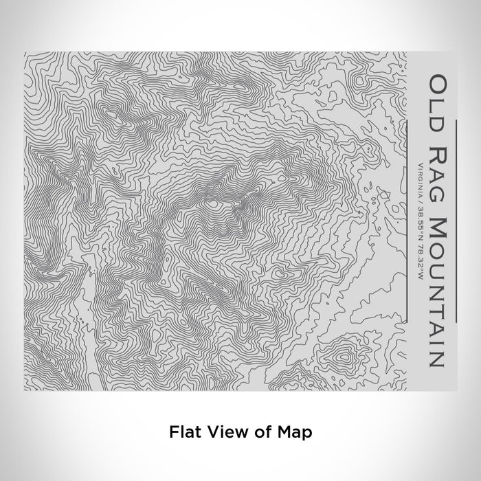 Rendered View of Old Rag Mountain Virginia Map Engraving on 20oz Stainless Steel Insulated Bottle with Bamboo Top