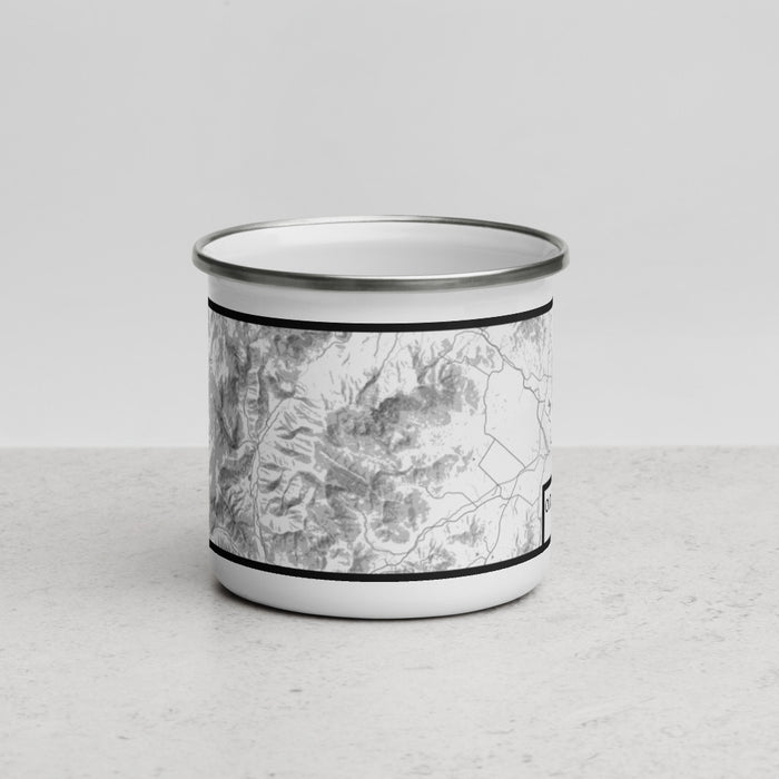 Front View Custom Old Rag Mountain Virginia Map Enamel Mug in Classic