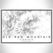 Old Rag Mountain Virginia Map Print Landscape Orientation in Classic Style With Shaded Background