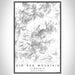Old Rag Mountain Virginia Map Print Portrait Orientation in Classic Style With Shaded Background