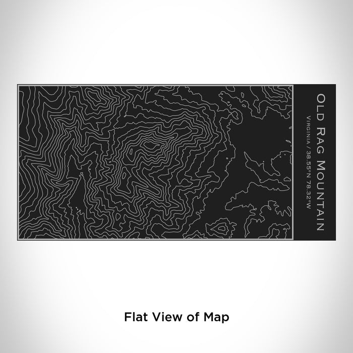 Rendered View of Old Rag Mountain Virginia Map Engraving on 17oz Stainless Steel Insulated Cola Bottle in Black