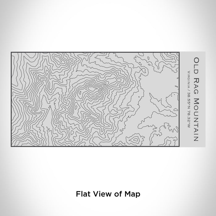 Rendered View of Old Rag Mountain Virginia Map Engraving on 17oz Stainless Steel Insulated Cola Bottle