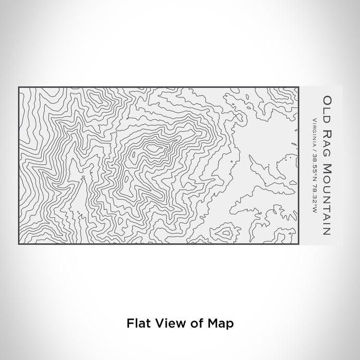Rendered View of Old Rag Mountain Virginia Map Engraving on 17oz Stainless Steel Insulated Cola Bottle in White