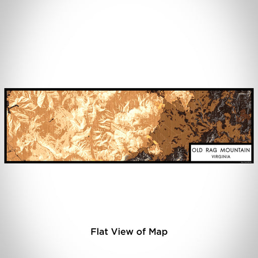Flat View of Map Custom Old Rag Mountain Virginia Map Enamel Mug in Ember